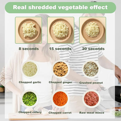 Multi-Functional Portable Wireless Vegetable Processor Electric 4-in-1 Vegetable Cutter Set