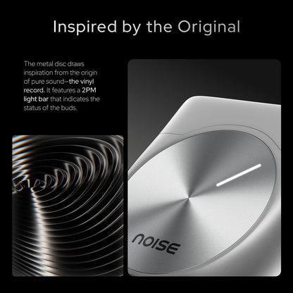 Noise Master Buds, Sound by Bose TWS Earbuds with 44hrs playback time, Adaptive ANC, Dual Pairing, 50ms Ultra Low Latency ,6 mic ENC, Silver