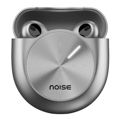 Noise Master Buds, Sound by Bose TWS Earbuds with 44hrs playback time, Adaptive ANC, Dual Pairing, 50ms Ultra Low Latency ,6 mic ENC, Silver