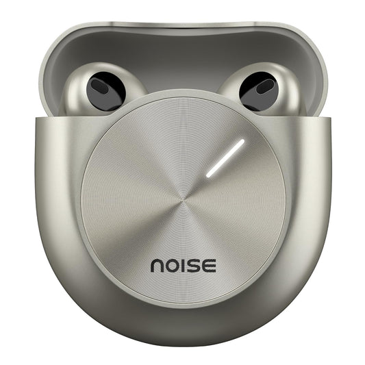 Noise Master Buds, Sound by Bose TWS Earbuds with 44hrs playback time, Adaptive ANC, Dual Pairing, 50ms Ultra Low Latency ,6 mic ENC, Silver
